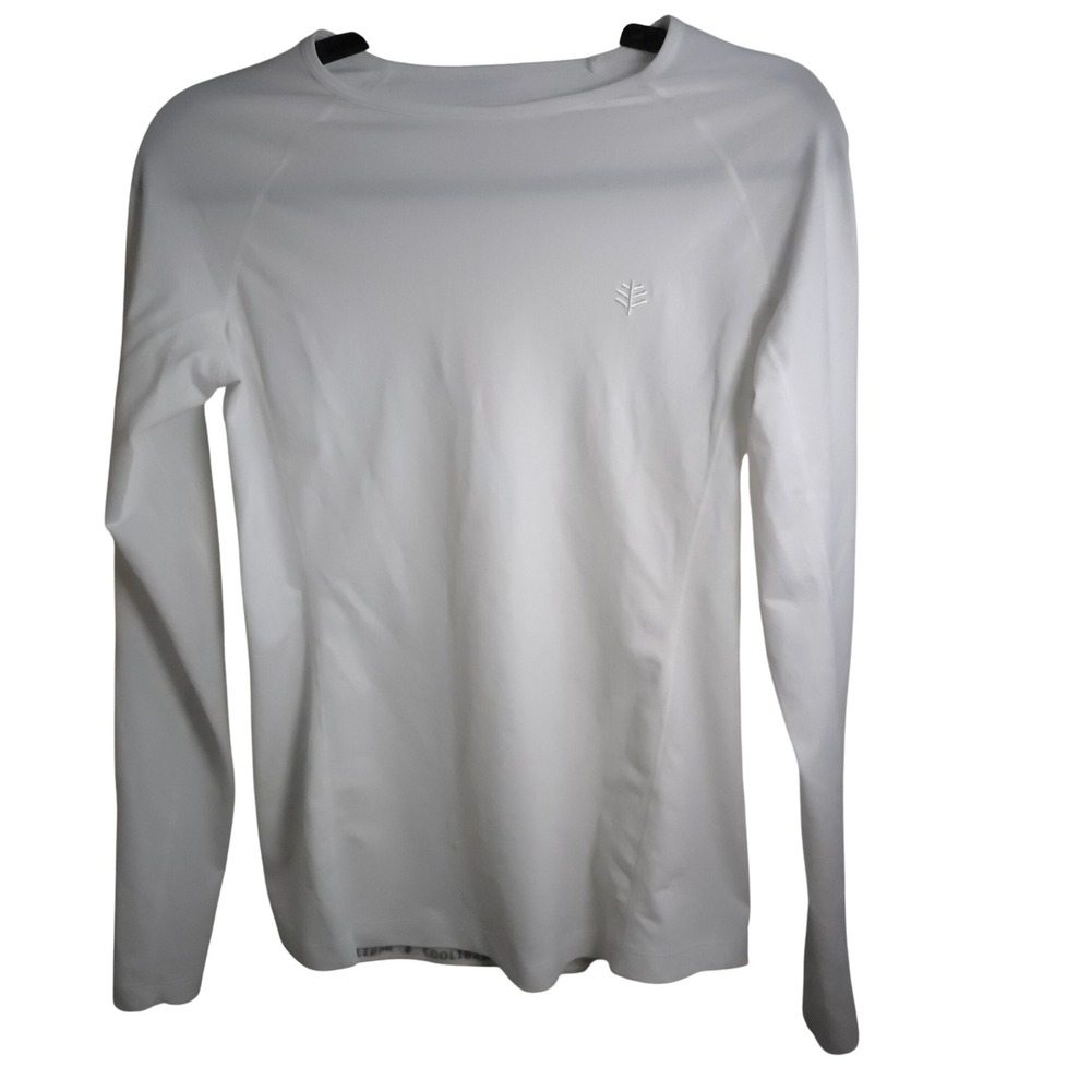 Coolibar‎ UPF 50+ Long XS Sleeve Sun Shirt Women's White Athletic Layering Basic